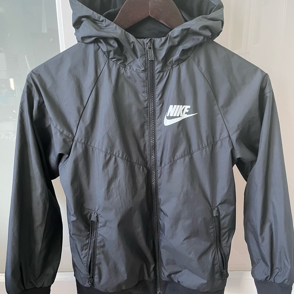 Nike Kids Black Nylon Track Jacket